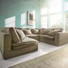 Hussensofa Sharona 337x234 cm Braun mit Kissen