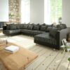 Wohnlandschaft Clovis XL Schwarz Modulsofa erweiterbar