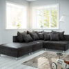 Ecksofa Clovis Anthrazit Antik Optik Hocker Ottomane Links Modulsofa