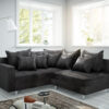 Ecksofa Clovis Anthrazit Antik Optik modular Armlehne Ottomane Links