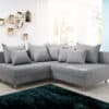 Ecksofa Clovis Grau Flachgewebe Ottomane Links Modulsofa