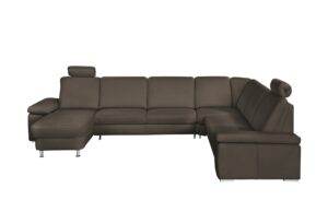 meinSofa Wohnlandschaft braun - Leder Elsa