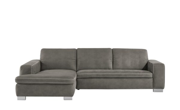 Ecksofa braun - Stoff