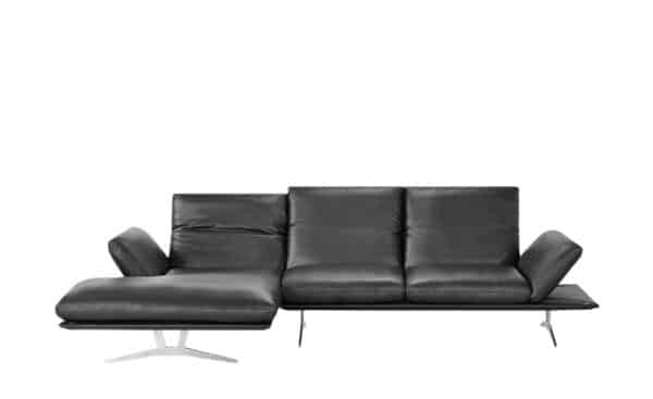 KOINOR Ecksofa schwarz - Leder Francis