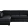 uno Ecksofa schwarz - Leder Formula
