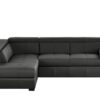 uno Ecksofa dunkelgrau - Leder Formula