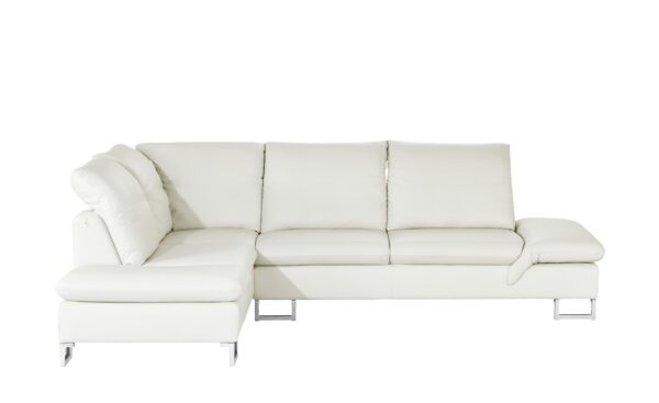 W.SCHILLIG Ledersofa  creme - Leder Saraa