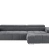 uno Ecksofa grau - Mikrofaser Origo