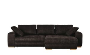 bobb Ecksofa dunkelbraun - Microfaser Caro