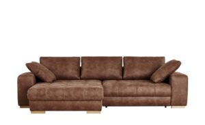 bobb Ecksofa cognac - Mikrofaser Caro