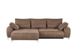 bobb Ecksofa mit Boxspringpolsterung braun - Mikrofaser Filis de Luxe