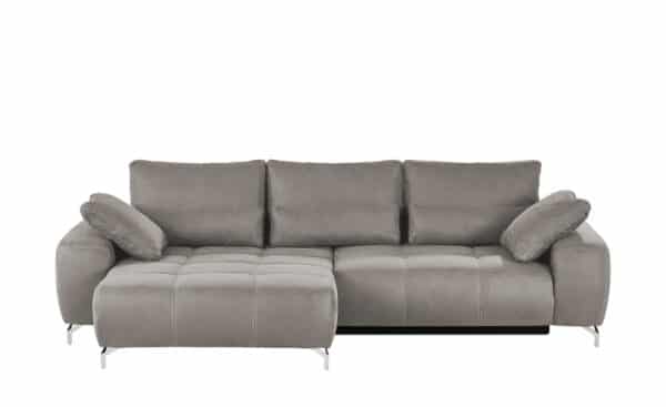 bobb Ecksofa mit Boxspringpolsterung taupe - Mikrofaser Filis de Luxe