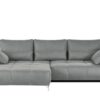 bobb Ecksofa mit Boxspringpolsterung silber - Mikrofaser Filis de Luxe