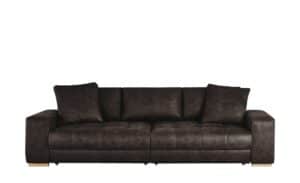 bobb Big Sofa dunkelbraun - Microfaser Caro