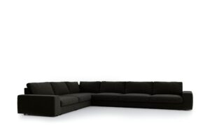 Ecksofa braun - Flachgewebe