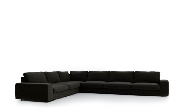 Ecksofa braun - Flachgewebe