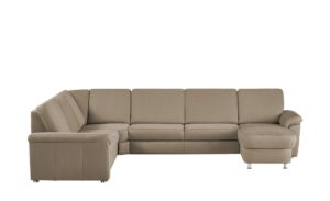 meinSofa Wohnlandschaft braun - Mikrofaser Rita