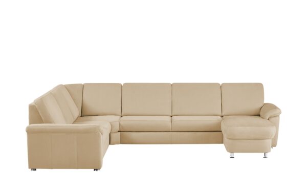 meinSofa Wohnlandschaft beige - Mikrofaser Rita