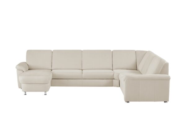 meinSofa Wohnlandschaft creme - Mikrofaser Rita