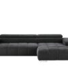 uno Ecksofa schwarz - Mikrofaser Origo