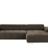 uno Ecksofa braun - Mikrofaser Origo