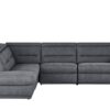 meinSofa Ecksofa grau - Mikrofaser Ivonne-S