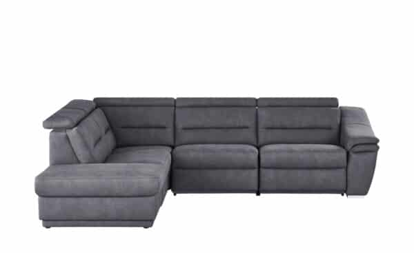 meinSofa Ecksofa grau - Mikrofaser Ivonne-S