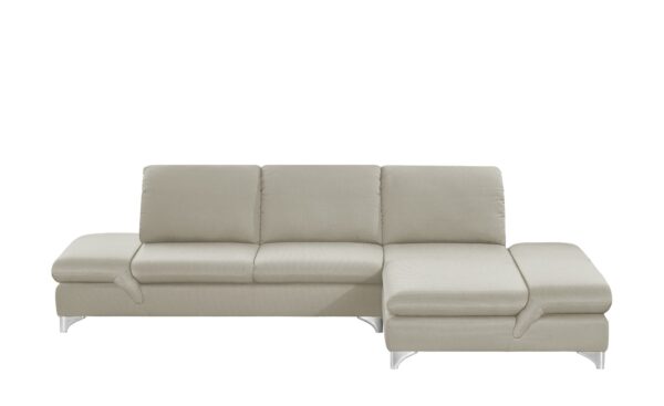 W.SCHILLIG Ecksofa creme - Webstoff Saraa