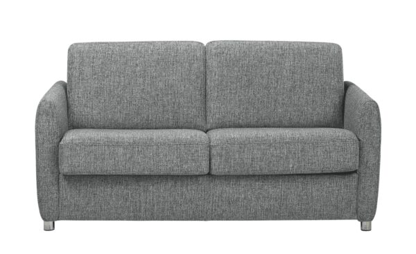 Betty Schlafsofa mit Faltbettfunktion hellgrau - Webstoff Betty