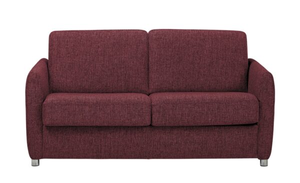 Betty Schlafsofa mit Faltbettfunktion rot - Webstoff Betty