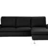 smart Ecksofa schwarz - Leder Omega