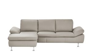 smart Ecksofa grau-braun - Leder Omega