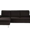 smart Ecksofa braun - Leder Omega