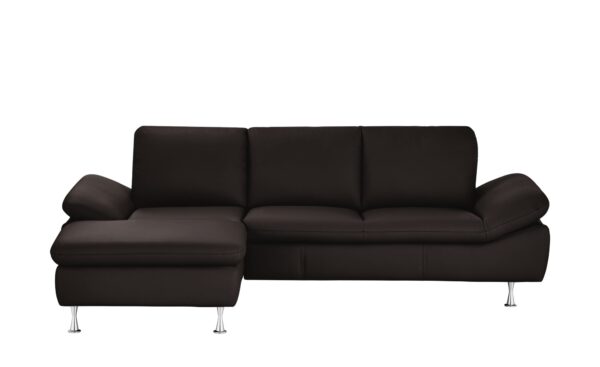 smart Ecksofa braun - Leder Omega