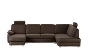 meinSofa Wohnlandschaft braun - Mikrofaser Oliver-S