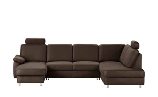 meinSofa Wohnlandschaft braun - Mikrofaser Oliver-S