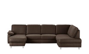 meinSofa Wohnlandschaft braun - Mikrofaser Oliver