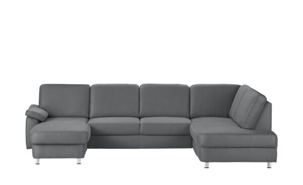 meinSofa Wohnlandschaft grau - Mikrofaser Oliver-S