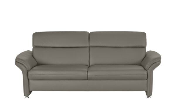 meinSofa Ledersofa grau - Leder Manon