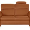 meinSofa Ledersofa orange-braun - Leder Manon