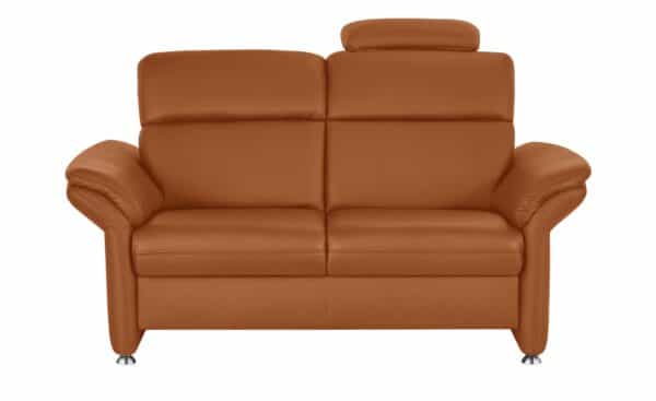 meinSofa Ledersofa orange-braun - Leder Manon