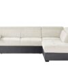 uno Ecksofa dunkelgrau/creme - Mikrofaser/Webstoff Formula