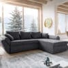 Ecksofa Loana 275x185 Graphite Schlaffunktion Ottomane variabel
