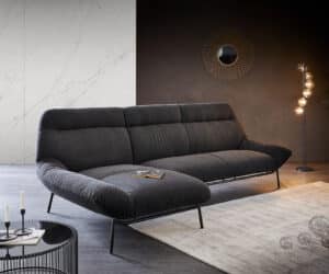 Ecksofa Shape High 305x160 Schwarz Longchair links by ES brand