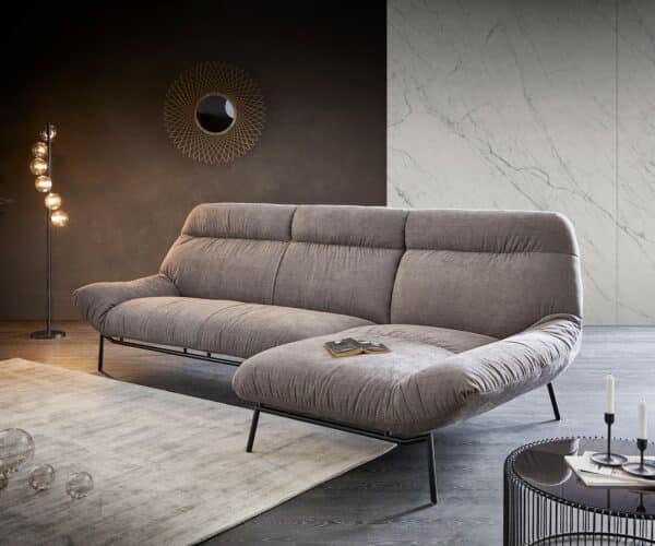 Ecksofa Shape High 305x160 Steingrau Longchair rechts by ES brand