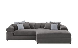 smart Ecksofa grau/silbergrau - Flachgewebe Lion