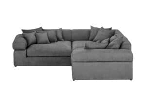 smart Ecksofa grau - Flachgewebe Lianea