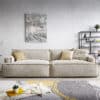 3-Sitzer Basit 290 x 110 cm Chenille Beige