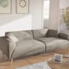 Sofa Svea Mikrofaser Beige 220x90 cm 3-Sitzer