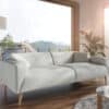 Sofa Svea Flachgewebe Mint 220x90 cm 3-Sitzer